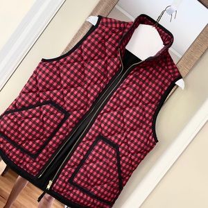 J. Crew buffalo check vest